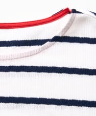 PHKGV20170 GEORGES RECH(小さいサイズ)(メゾン ドゥ サンク) カノコパネルボーダーフレンチスリーブプルオーバー ネイビー