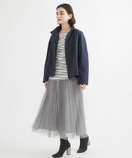 PHKGW37170 GEORGES RECH(小さいサイズ)(メゾン ドゥ サンク)  [日本製]配色デザインボーダーカットソー ブラックボーダー×ホワイトボーダー