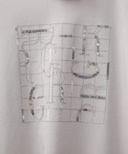 PHKGX12150 GEORGES RECH(小さいサイズ)(メゾン ドゥ サンク) [接触冷感]ロゴ刺繍スパンコールAラインカットソー ライトグレー