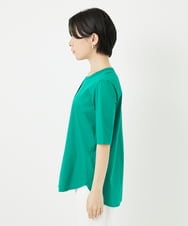 PHKHA59180 GEORGES RECH(小さいサイズ)(メゾン ドゥ サンク) シルケット天竺ラウンドヘムロゴカットソー グリーン
