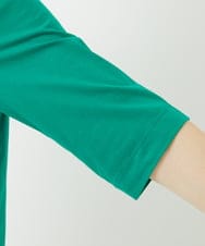 PHKHA59180 GEORGES RECH(小さいサイズ)(メゾン ドゥ サンク) シルケット天竺ラウンドヘムロゴカットソー グリーン