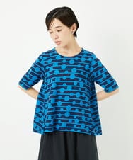 PHKHB08210 GEORGES RECH(小さいサイズ)(メゾン ドゥ サンク) ドライタッチドットボーダーカットソー ネイビー