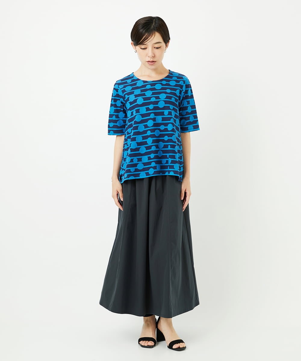 PHKHB08210 GEORGES RECH(小さいサイズ)(メゾン ドゥ サンク) ドライタッチドットボーダーカットソー ベージュ