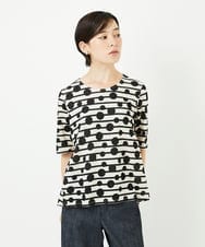 PHKHB08210 GEORGES RECH(小さいサイズ)(メゾン ドゥ サンク) ドライタッチドットボーダーカットソー ベージュ