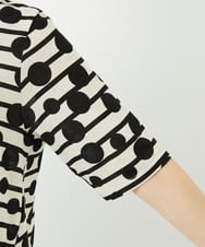 PHKHB08210 GEORGES RECH(小さいサイズ)(メゾン ドゥ サンク) ドライタッチドットボーダーカットソー ベージュ