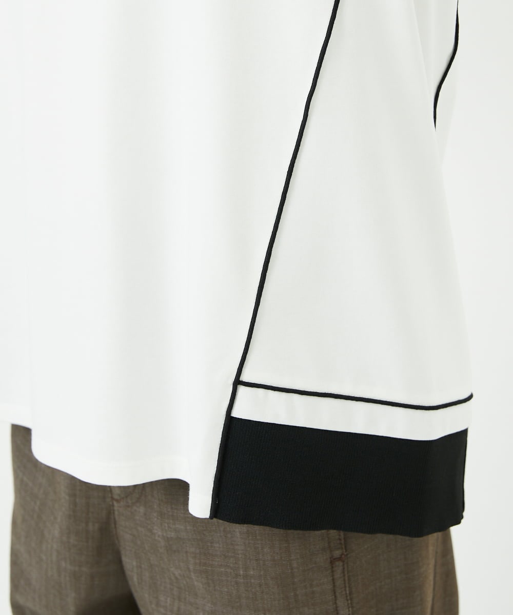 PHKHB10240 GEORGES RECH(小さいサイズ)(メゾン ドゥ サンク) [接触冷感/紫外線カット/速乾/遮熱]メロウラインカットソー ホワイト