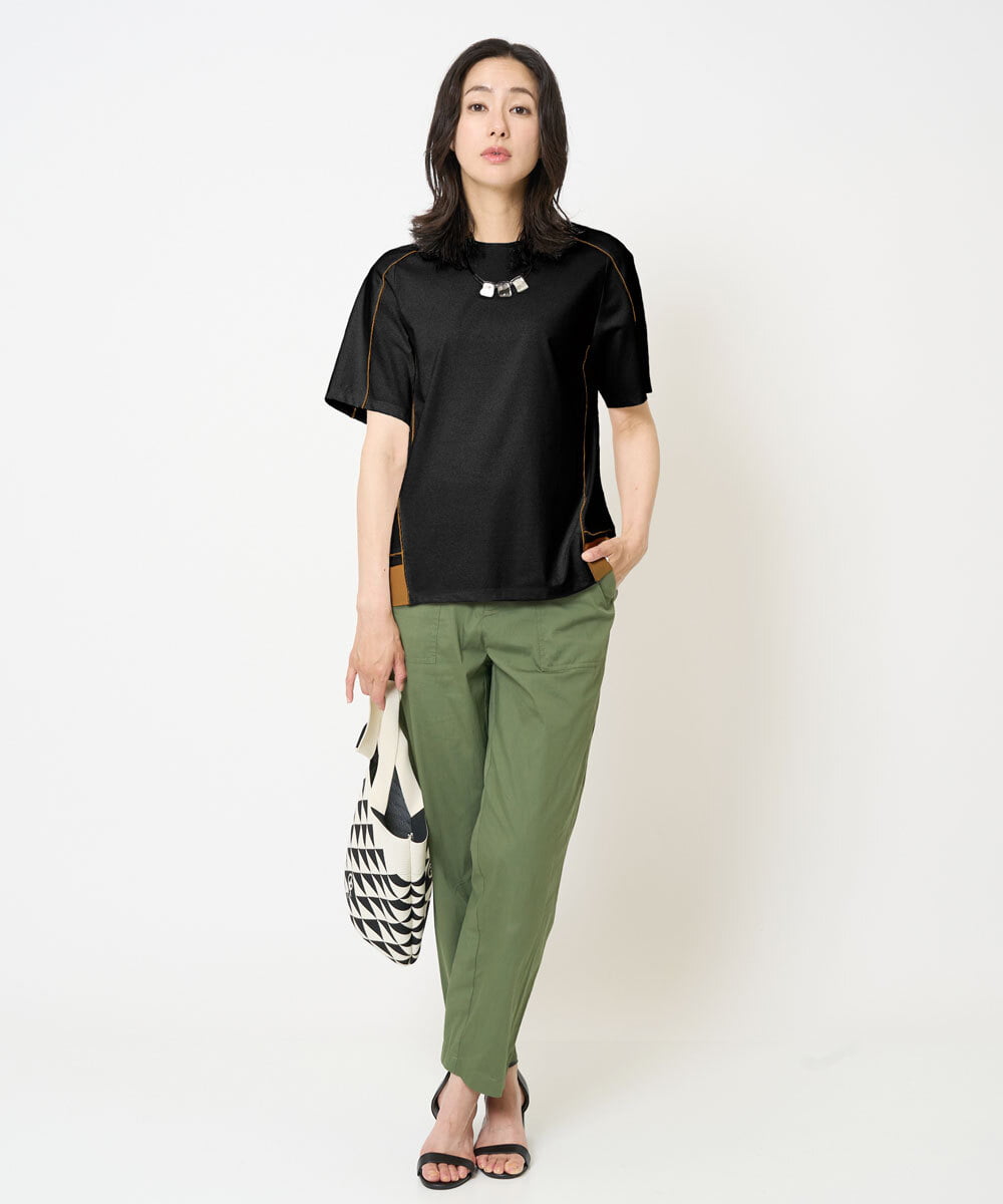 PHKHB10240 GEORGES RECH(小さいサイズ)(メゾン ドゥ サンク) [接触冷感/紫外線防止/速乾/遮熱/]メロウラインカットソー ホワイト