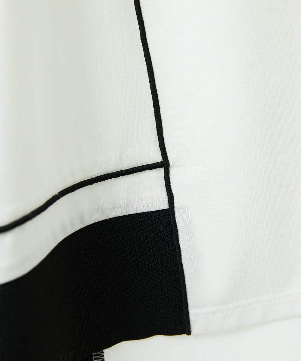 PHKHB10240 GEORGES RECH(小さいサイズ)(メゾン ドゥ サンク) [接触冷感/紫外線カット/速乾/遮熱]メロウラインカットソー ホワイト