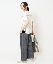 PHKHB10240 GEORGES RECH(小さいサイズ)(メゾン ドゥ サンク) [接触冷感/紫外線防止/速乾/遮熱/]メロウラインカットソー ホワイト