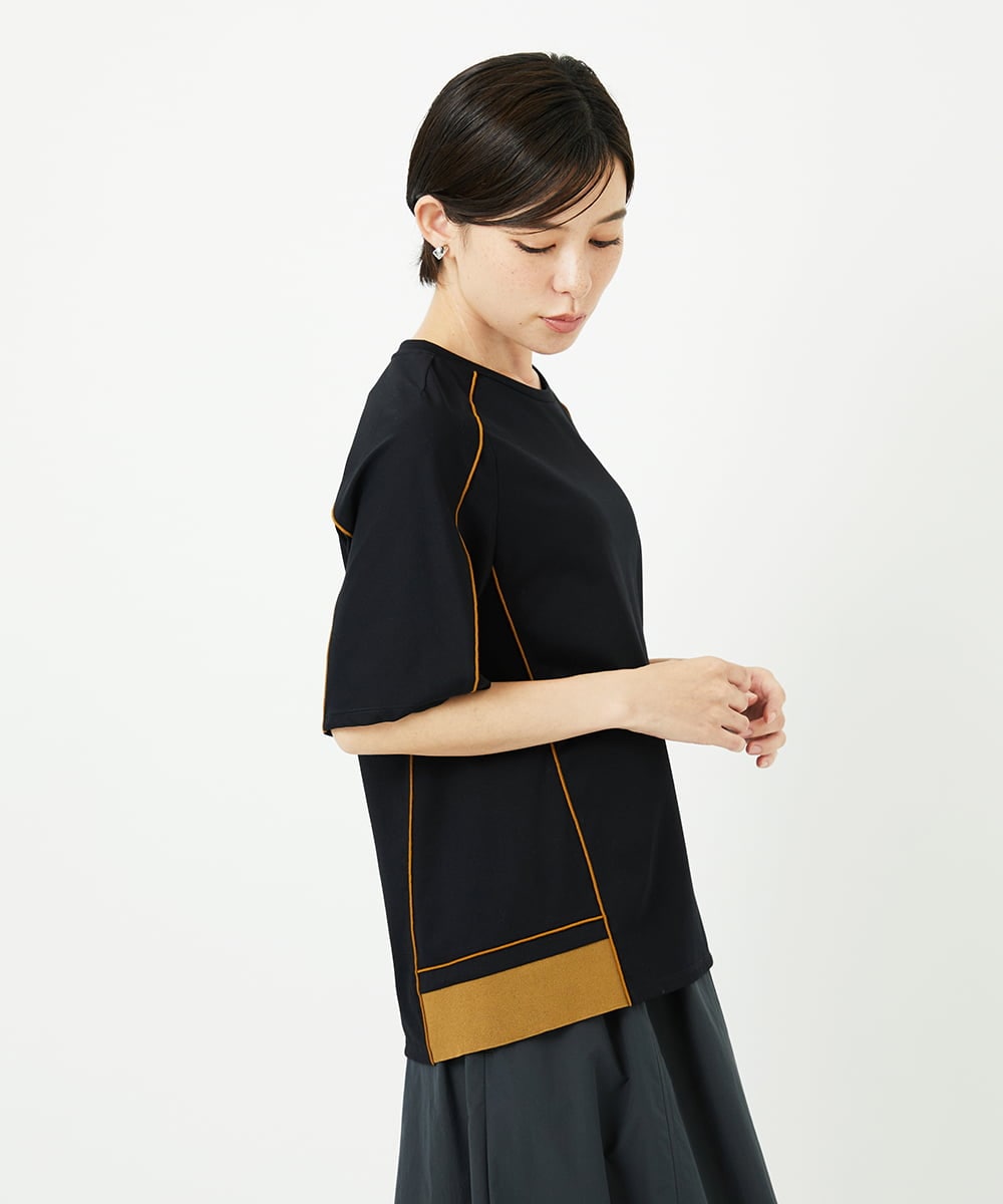 PHKHB10240 GEORGES RECH(小さいサイズ)(メゾン ドゥ サンク) [接触冷感/紫外線カット/速乾/遮熱]メロウラインカットソー ホワイト