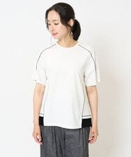 PHKHB10240 GEORGES RECH(小さいサイズ)(メゾン ドゥ サンク) [接触冷感/紫外線防止/速乾/遮熱/]メロウラインカットソー ホワイト