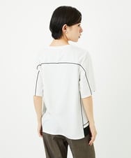 PHKHB10240 GEORGES RECH(小さいサイズ)(メゾン ドゥ サンク) [接触冷感/紫外線カット/速乾/遮熱]メロウラインカットソー ホワイト