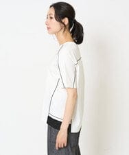 PHKHB10240 GEORGES RECH(小さいサイズ)(メゾン ドゥ サンク) [接触冷感/紫外線防止/速乾/遮熱/]メロウラインカットソー ホワイト