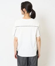 PHKHB10240 GEORGES RECH(小さいサイズ)(メゾン ドゥ サンク) [接触冷感/紫外線防止/速乾/遮熱/]メロウラインカットソー ホワイト