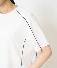 PHKHB10240 GEORGES RECH(小さいサイズ)(メゾン ドゥ サンク) [接触冷感/紫外線防止/速乾/遮熱/]メロウラインカットソー ホワイト