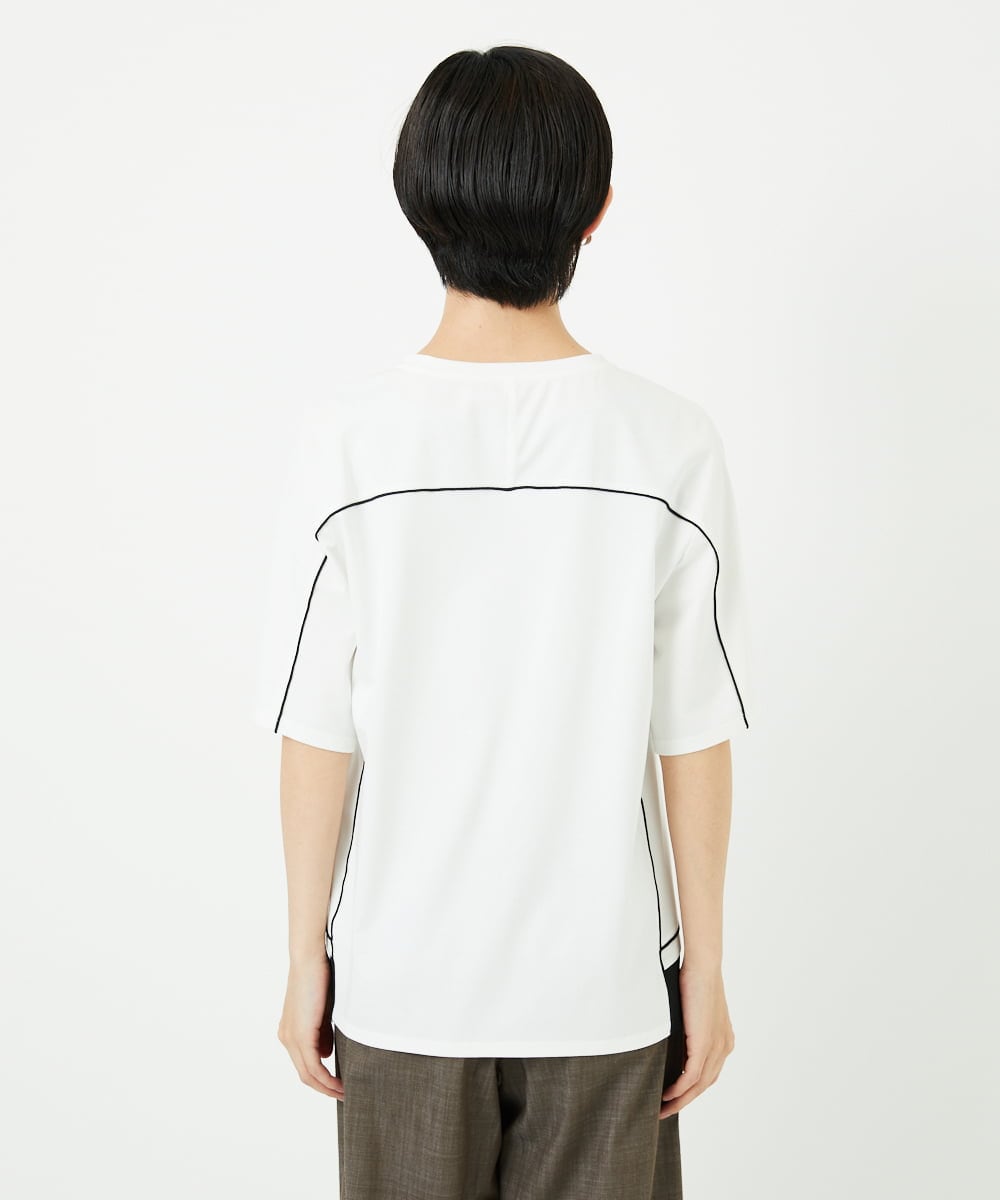 PHKHB10240 GEORGES RECH(小さいサイズ)(メゾン ドゥ サンク) [接触冷感/紫外線カット/速乾/遮熱]メロウラインカットソー ホワイト