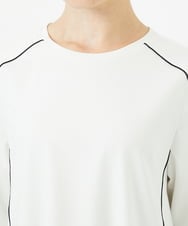 PHKHB10240 GEORGES RECH(小さいサイズ)(メゾン ドゥ サンク) [接触冷感/紫外線カット/速乾/遮熱]メロウラインカットソー ホワイト