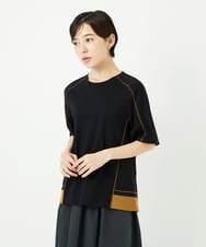 PHKHB10240 GEORGES RECH(小さいサイズ)(メゾン ドゥ サンク) [接触冷感/紫外線カット/速乾/遮熱]メロウラインカットソー ブラック