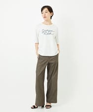 PHKHB11190 GEORGES RECH(小さいサイズ)(メゾン ドゥ サンク)  [接触冷感/紫外線カット/遮熱]プレーティングスルケットロゴカットソー ホワイト