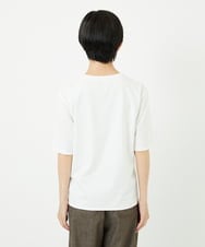 PHKHB11190 GEORGES RECH(小さいサイズ)(メゾン ドゥ サンク)  [接触冷感/紫外線カット/遮熱]プレーティングスルケットロゴカットソー ホワイト