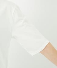 PHKHB11190 GEORGES RECH(小さいサイズ)(メゾン ドゥ サンク)  [接触冷感/紫外線カット/遮熱]プレーティングスルケットロゴカットソー ホワイト