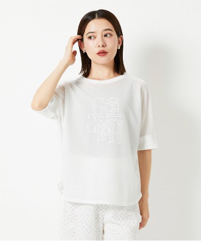 PHKHD48190 GEORGES RECH(小さいサイズ) シアーポンチョロゴカットソー