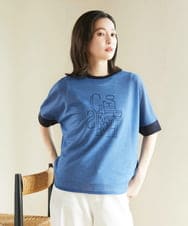 PHKHD48190 GEORGES RECH(小さいサイズ)(メゾン ドゥ サンク) シアーポンチョロゴカットソー ホワイト