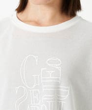 PHKHD48190 GEORGES RECH(小さいサイズ)(メゾン ドゥ サンク) シアーポンチョロゴカットソー ホワイト