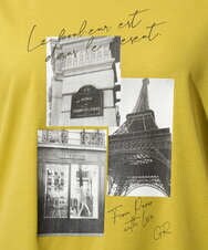 PHKHE67150 GEORGES RECH(小さいサイズ)(メゾン ドゥ サンク) フォトプリントジャージー5分袖カットソー イエロー