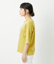 PHKHE67150 GEORGES RECH(小さいサイズ)(メゾン ドゥ サンク) フォトプリントジャージー5分袖カットソー イエロー