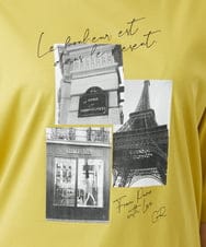 PHKHE67150 GEORGES RECH(小さいサイズ)(メゾン ドゥ サンク) フォトプリントジャージー5分袖カットソー イエロー