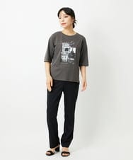 PHKHE67150 GEORGES RECH(小さいサイズ)(メゾン ドゥ サンク) フォトプリントジャージー5分袖カットソー イエロー