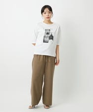 PHKHE67150 GEORGES RECH(小さいサイズ)(メゾン ドゥ サンク) フォトプリントジャージー5分袖カットソー イエロー