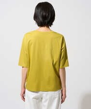 PHKHE67150 GEORGES RECH(小さいサイズ)(メゾン ドゥ サンク) フォトプリントジャージー5分袖カットソー イエロー