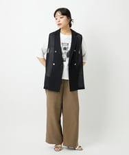 PHKHE67150 GEORGES RECH(小さいサイズ)(メゾン ドゥ サンク) フォトプリントジャージー5分袖カットソー イエロー