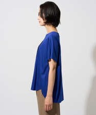 PHKHE68170 GEORGES RECH(小さいサイズ)(メゾン ドゥ サンク) シアーチェックスパンコールプリントカットソー ブルー