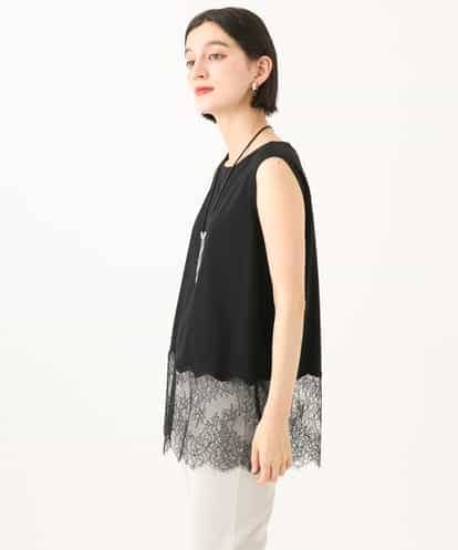 PHKHF12160 GEORGES RECH(小さいサイズ) レースコンビノースリーブカットソー