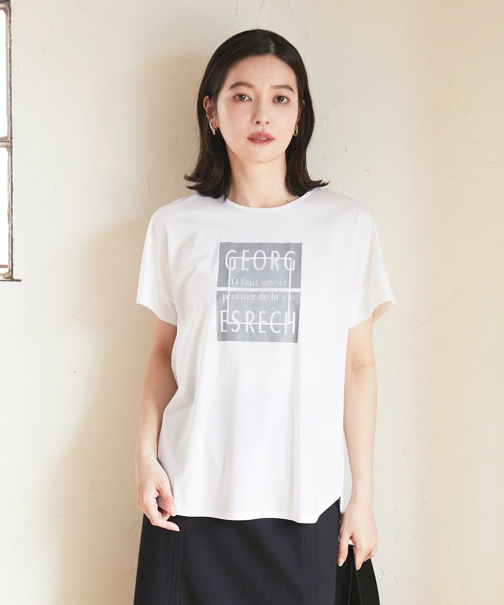 PHKHF51170 GEORGES RECH(小さいサイズ) スーパークールドルマンスリーブロゴカットソー