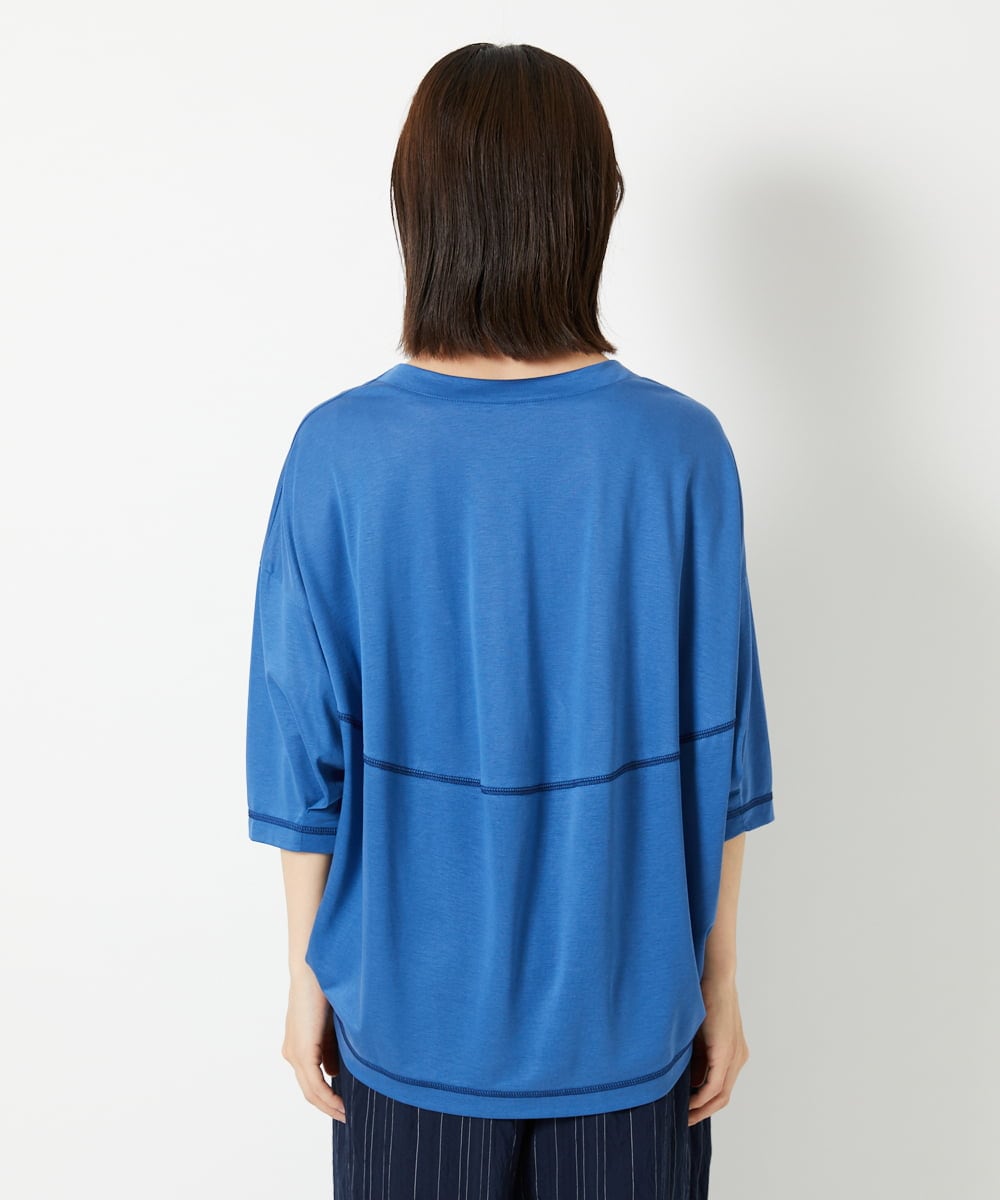 PHKHF53150 GEORGES RECH(小さいサイズ)(メゾン ドゥ サンク) スーパークールボトルネックカットソー ブルー