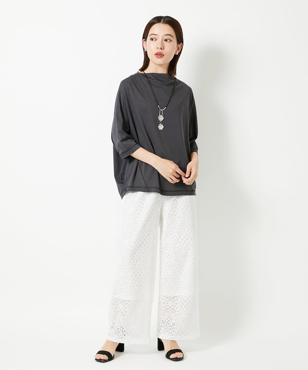 PHKHF53150 GEORGES RECH(小さいサイズ)(メゾン ドゥ サンク) スーパークールボトルネックカットソー ブルー