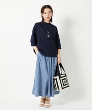 PHKHF53150 GEORGES RECH(小さいサイズ)(メゾン ドゥ サンク) スーパークールボトルネックカットソー ブルー