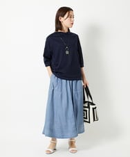 PHKHF53150 GEORGES RECH(小さいサイズ)(メゾン ドゥ サンク) スーパークールボトルネックカットソー ブルー