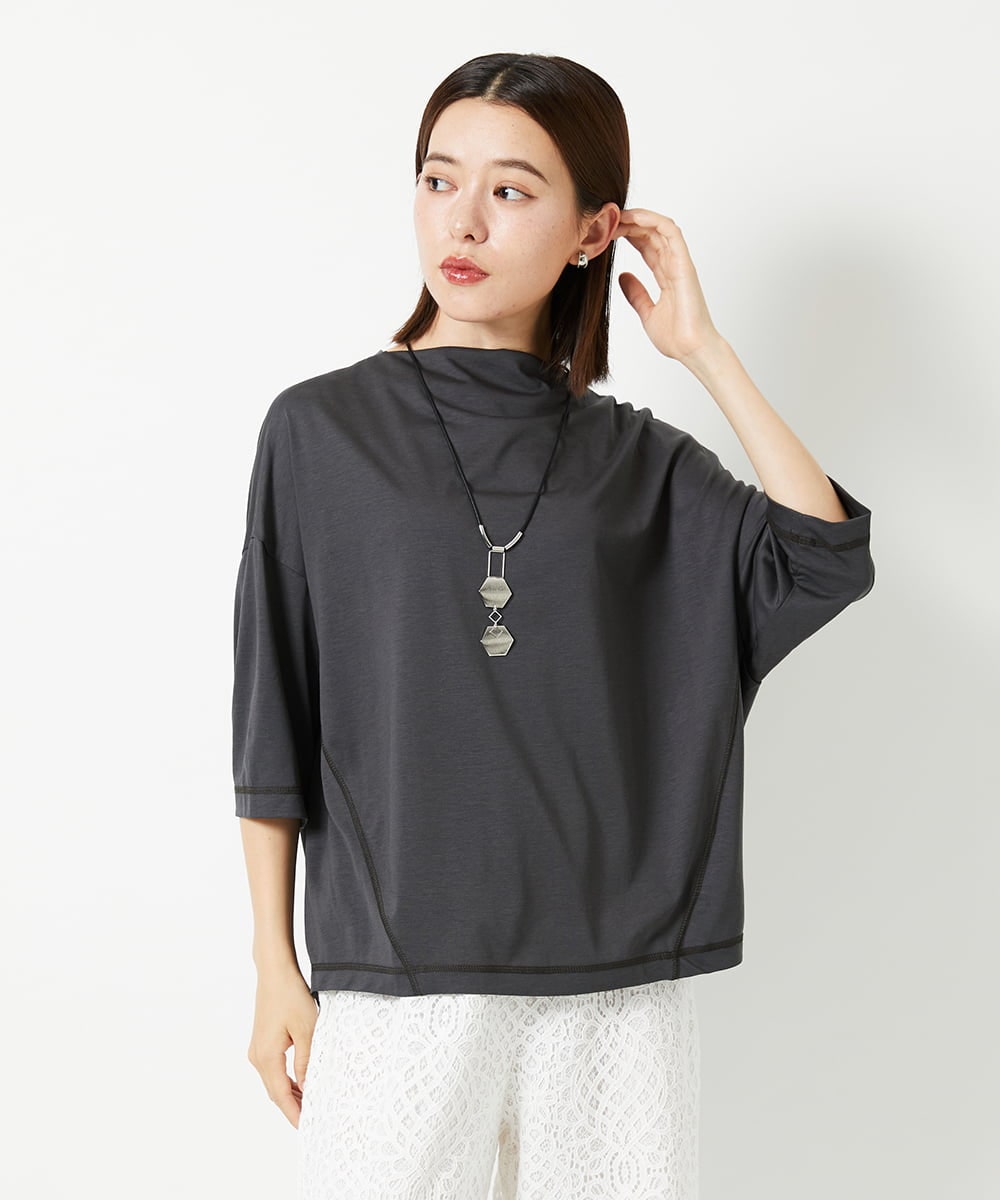 PHKHF53150 GEORGES RECH(小さいサイズ)(メゾン ドゥ サンク) スーパークールボトルネックカットソー ブルー