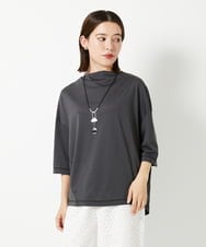 PHKHF53150 GEORGES RECH(小さいサイズ)(メゾン ドゥ サンク) スーパークールボトルネックカットソー ダークグレー