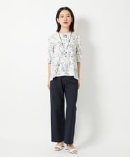 PHKHF54170 GEORGES RECH(小さいサイズ)(メゾン ドゥ サンク)  [日本製]アートワークカットソー ホワイト