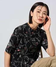 PHKHF54170 GEORGES RECH(小さいサイズ)(メゾン ドゥ サンク)  [日本製]アートワークカットソー ブラック