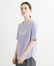 PHKHT21150 GEORGES RECH(小さいサイズ)(メゾン ドゥ サンク) [接触冷感]ドライコットンラウンドヘムロゴTシャツ ブラック