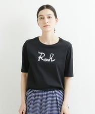 PHKHT21150 GEORGES RECH(小さいサイズ)(メゾン ドゥ サンク) [接触冷感]ドライコットンラウンドヘムロゴTシャツ ブラック