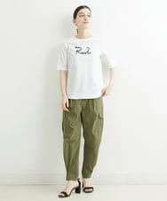 PHKHT21150 GEORGES RECH(小さいサイズ)(メゾン ドゥ サンク) [接触冷感]ドライコットンラウンドヘムロゴTシャツ ブラック