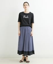 PHKHT21150 GEORGES RECH(小さいサイズ)(メゾン ドゥ サンク) [接触冷感]ドライコットンラウンドヘムロゴTシャツ ブラック